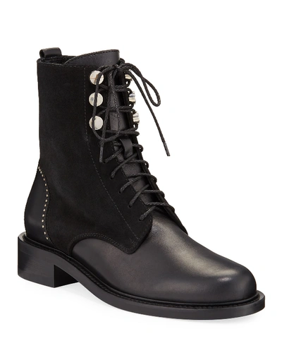 Aquatalia Women's Ali Studded Weatherproof Lace Up Booties In Black