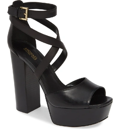 Michael Michael Kors Women's Burke Leather Platform Sandals In