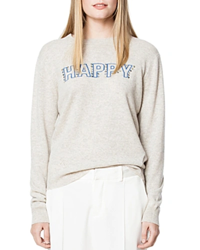 Zadig & Voltaire Happy Embellished Cashmere Sweater In Judo
