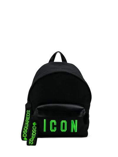 Dsquared2 Men's Nylon Rucksack Backpack Travel  Icon In Black