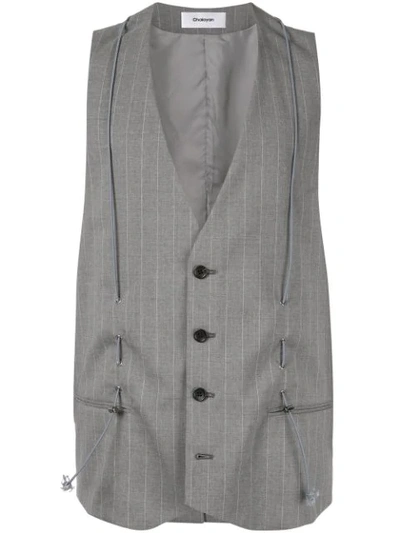 Chalayan Classic Tailored Waistcoat In Grey