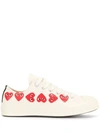 Comme Des Garçons Cdg Play X Converse Unisex Chuck Taylor All Star Multi Heart Low-top Sneakers In Off White