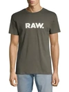 G-star Raw Short-sleeve Cotton Tee In Medium Grey