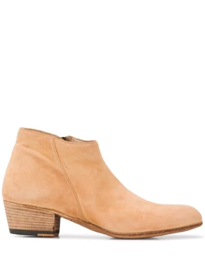 Pantanetti Suede Ankle Boots In Neutrals