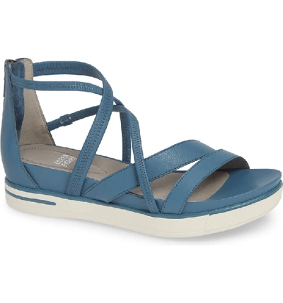 Eileen Fisher Skip Strappy Platform Sandal In Lake Washed Leather
