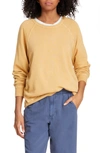 The Great The College French Terry Sweatshirt In Safflower