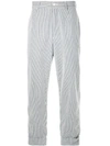 Engineered Garments Striped Tailored Trousers In Blue