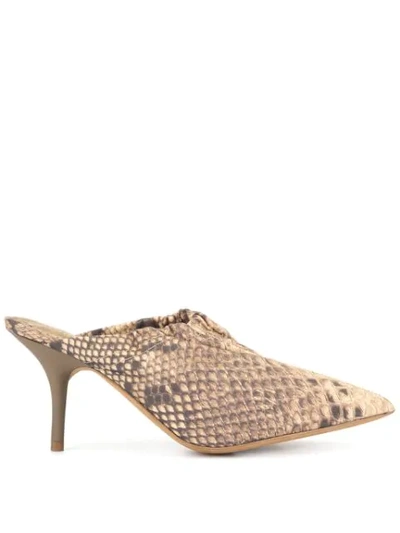 Yeezy Snake Effect Mule Pumps In Brown