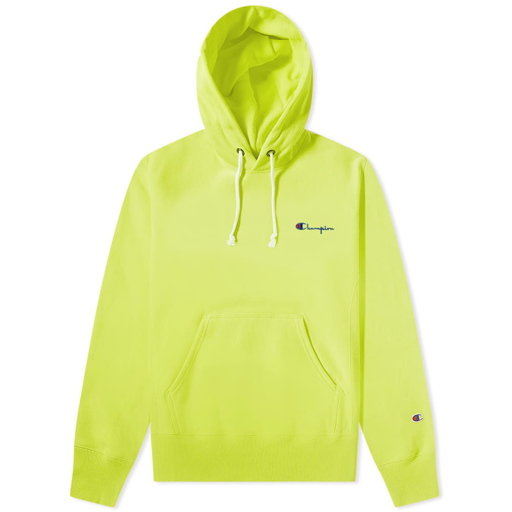 champion hoodie neon green