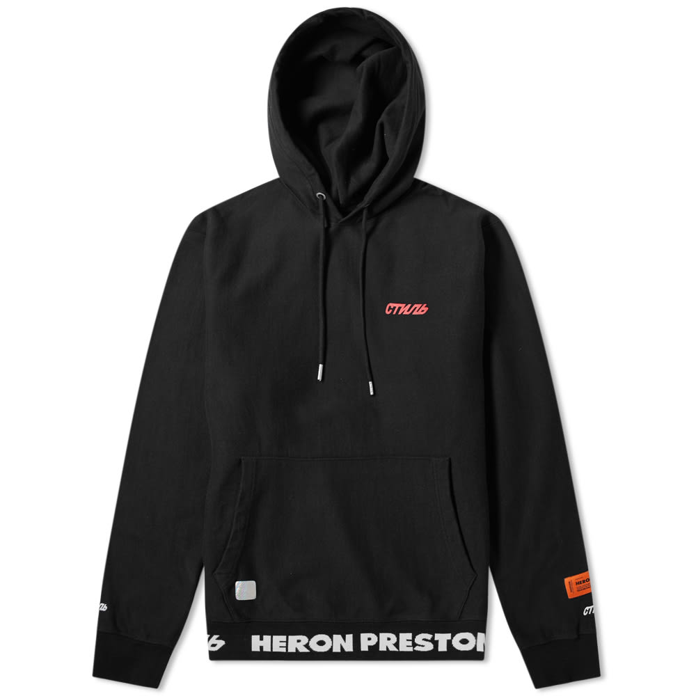 Heron Preston Ctnmb Taped Rib Hoody In Black | ModeSens