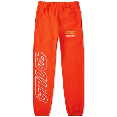 Heron Preston Ctnmb Outline Sweat Pant In Orange