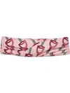 Gucci Headband With Stirrups Print In Pink