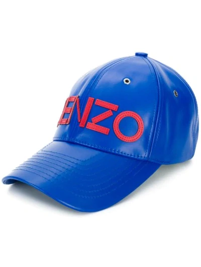 Kenzo Appliqué Logo Cap In Blue