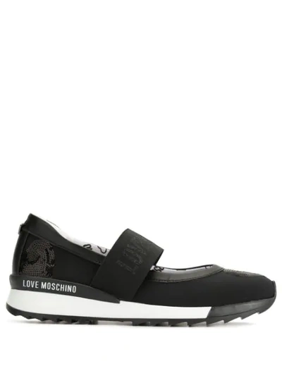 Love Moschino Trainers Mit Pailletten In Black