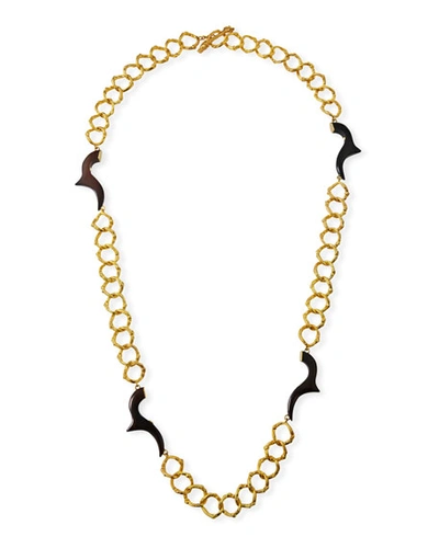 K Brunini Twig 18k O-chain Necklace W/ Wood