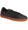 Aquatalia Men's Scott Tumbled Calf Leather Low-top Sneakers In Black Leather