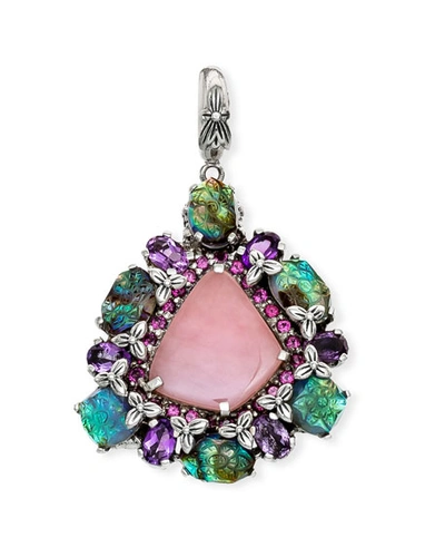 Stephen Dweck Pink Chalcedony & Multi-stone Pendant Necklace