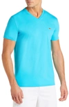 Lacoste Regular Fit V-neck T-shirt In Capri