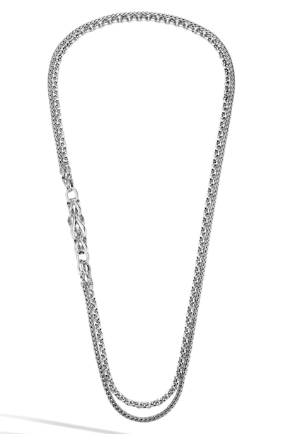 John Hardy Sterling Silver Classic Chain Double-row Station Necklace, 30