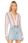 Rails Charli Metallic Striped Shirt In Tropic Stripe