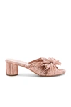 Loeffler Randall Emilia Pleated Knot Mule In Rose Gold