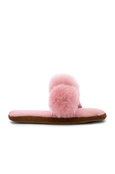 Ariana Bohling Triple Pom Slide In Pink