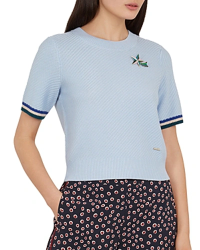 Ted Baker Colour By Numbers Ilyra Knit Top In Light Blue