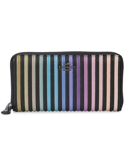 Coach Quilted Ombre Accordion Purse In Black