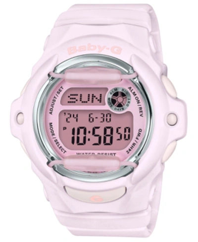 Baby-g Women's Digital Pink Resin Strap Watch 42.6mm