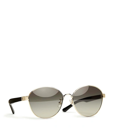 Tory Burch T-logo Sunglasses In Gold/black
