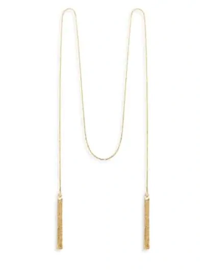 Celara Phase 14k Yellow Gold & Diamond Long Tassel Necklace