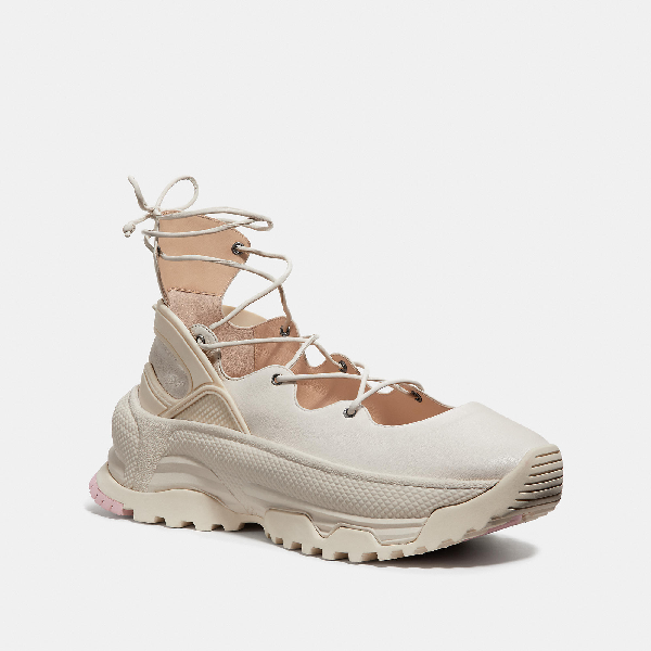 white ballet sneakers