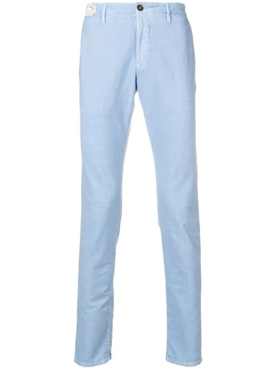 Incotex Classic Chino Trousers In Blue