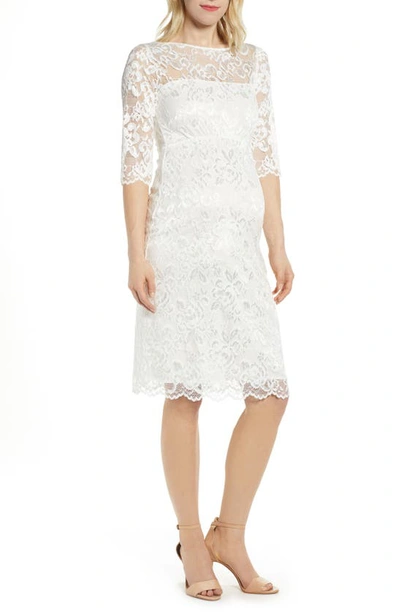 Tiffany Rose Amelia Lace Maternity Sheath Dress In White