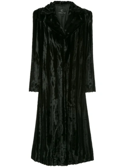 Unreal Fur Velvet Underground Coat In Black