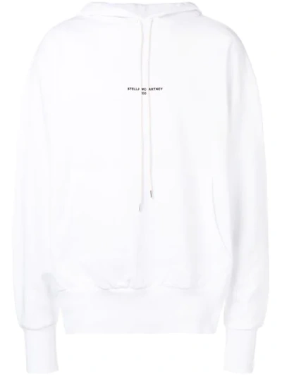 Stella Mccartney Lettered Logo Print Hoodie In White