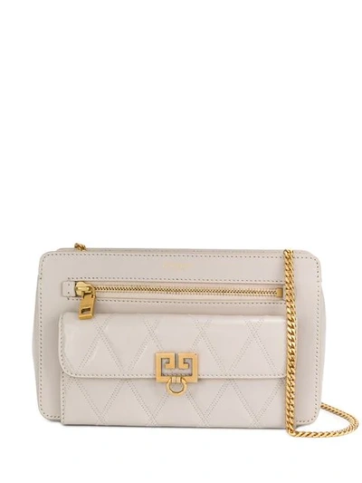 Givenchy Gg Quilted Shoulder Bag In Neutrals