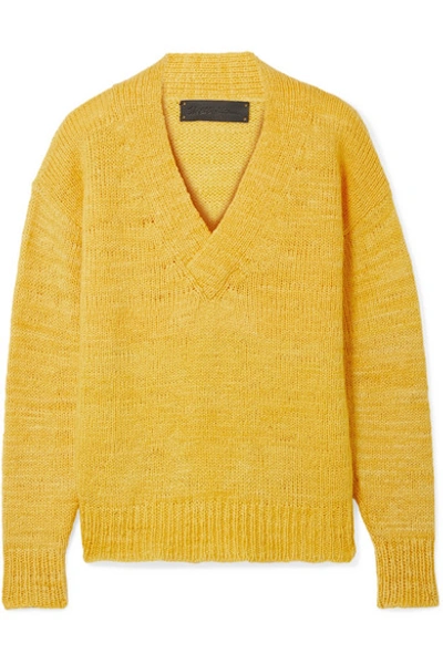 The Elder Statesman Cashmere Sweater In Yellow