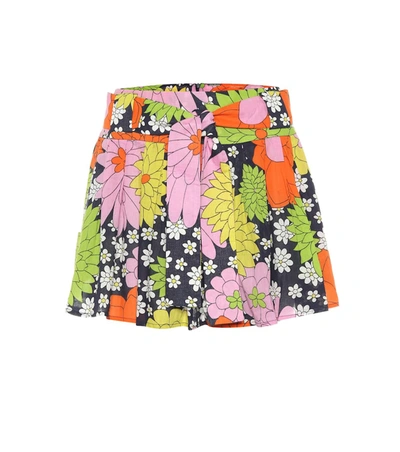 Dodo Bar Or Floral Cotton Miniskirt In Multicoloured