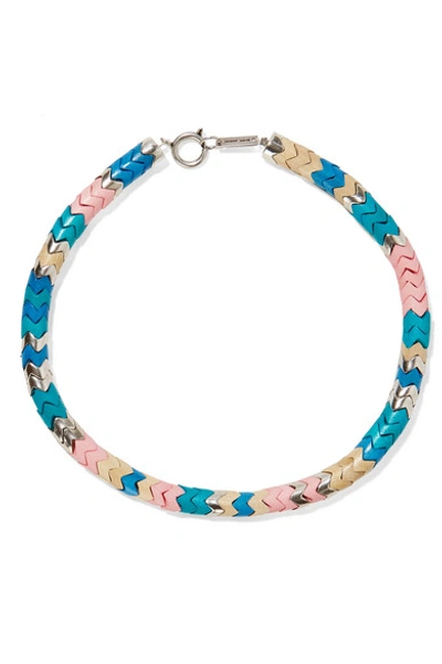 Isabel Marant Silver-tone Beaded Choker In Pink