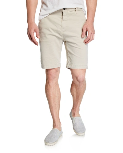 7 For All Mankind Men's Stretch-chino Shorts In White