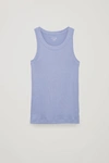 Cos Ribbed Vest Top In Blue