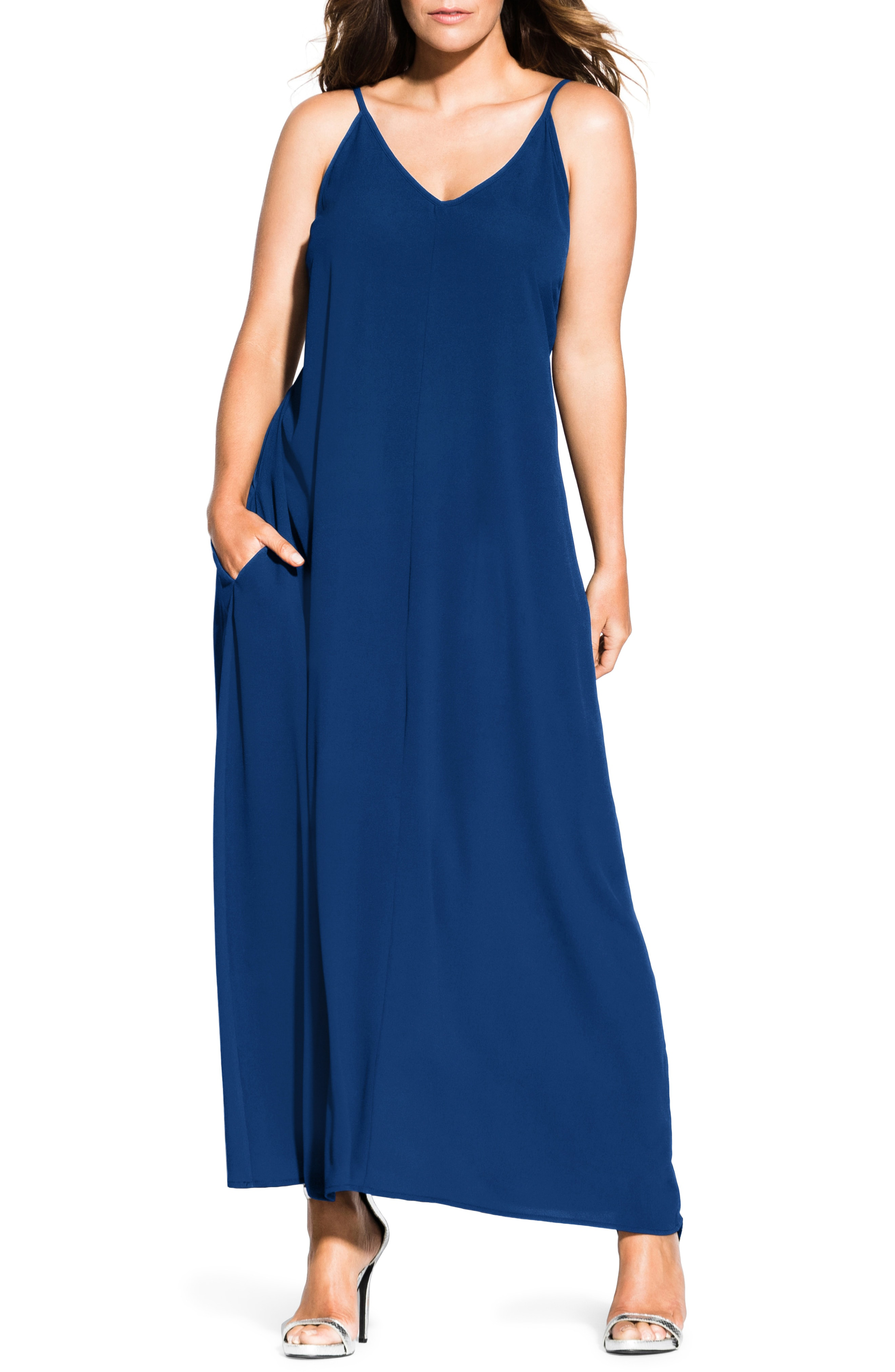 city chic v neck maxi dress