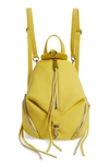 Rebecca Minkoff Mini Julian Pebbled Leather Convertible Backpack - Yellow In Capri Yellow