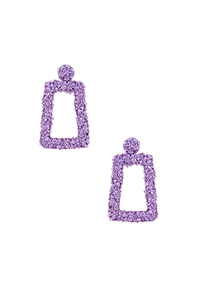 Sachin & Babi Fleur Dusk Earrings In Lavender. In Lilac