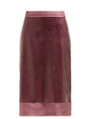 Sies Marjan Sula Embossed Plastic Straight Skirt In Purple