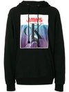 Calvin Klein 205w39nyc Printed Cotton Jersey Sweatshirt Hoodie In Black