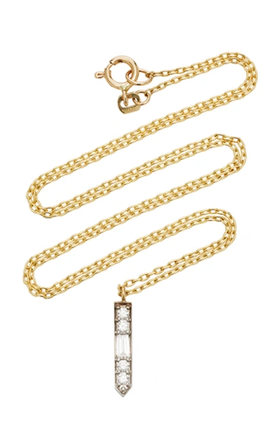 Ashley Zhang Single Fringe 14k Gold Diamond Necklace