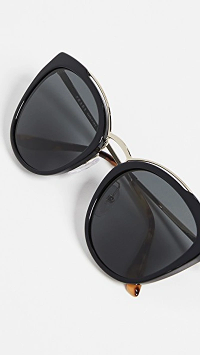 Prada Pr 20us Cat Eye Sunglasses In Pale Gold/black