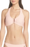Heidi Klein Core D-g U-bar Halter Bikini Top In Pink